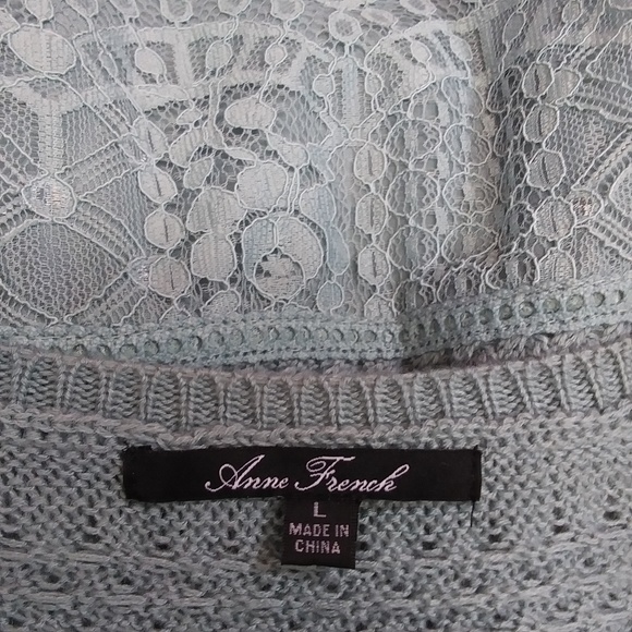 Anne French Long Sleeve Sweater with Lace Detail - Picture 5 of 8
